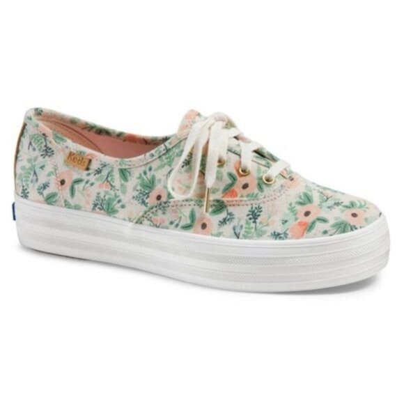 Anthropologie Shoes - Anthropologie Rifle Paper x Kees Floral Canvas Spring Platform Sneakers 8.5